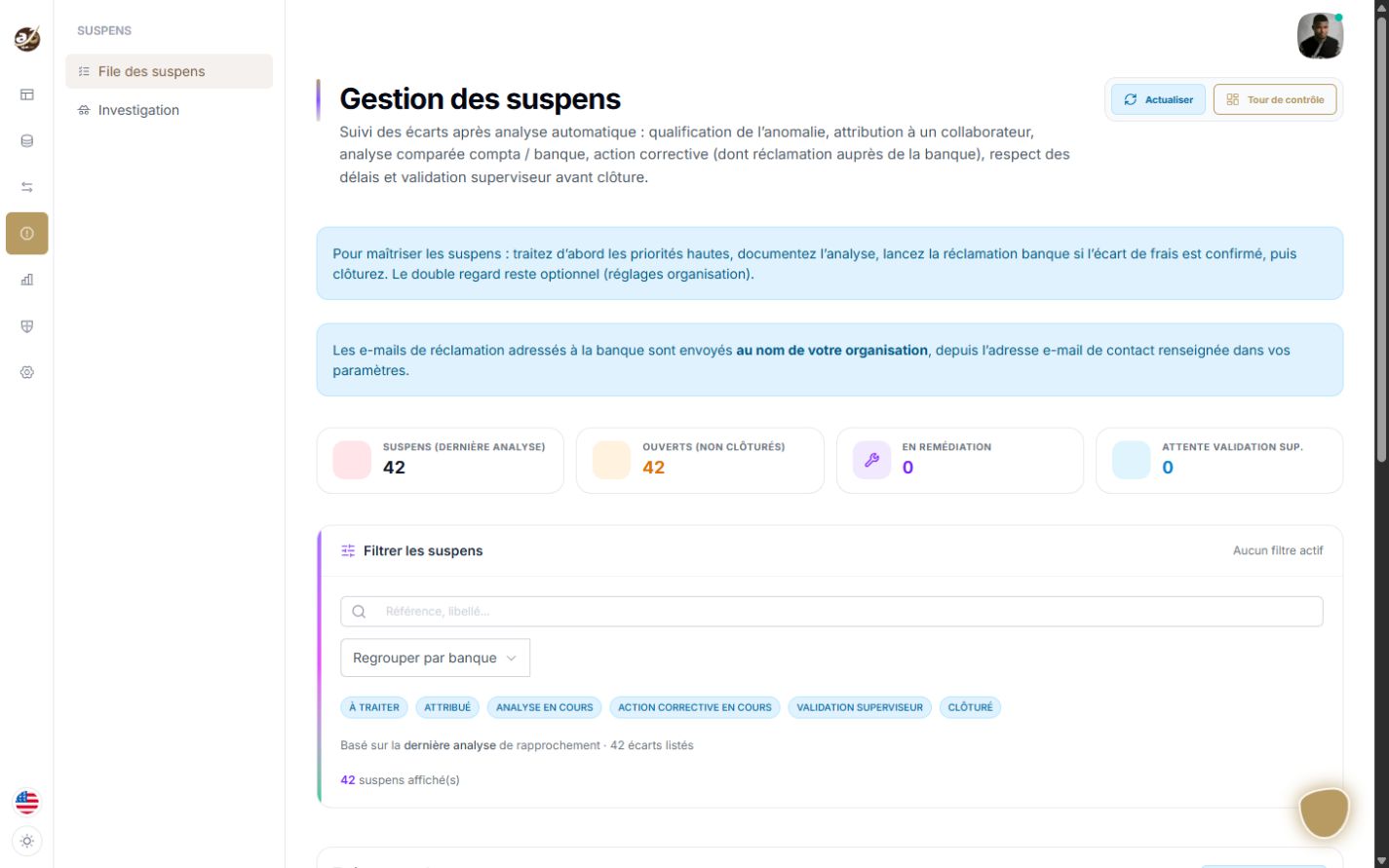 File de gestion des suspens AjustOne